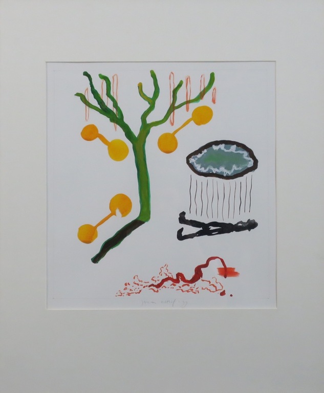 Jeroen Olthof: Gouache, Op mijn lever - Ingelijst kopen? Bied vanaf 35!