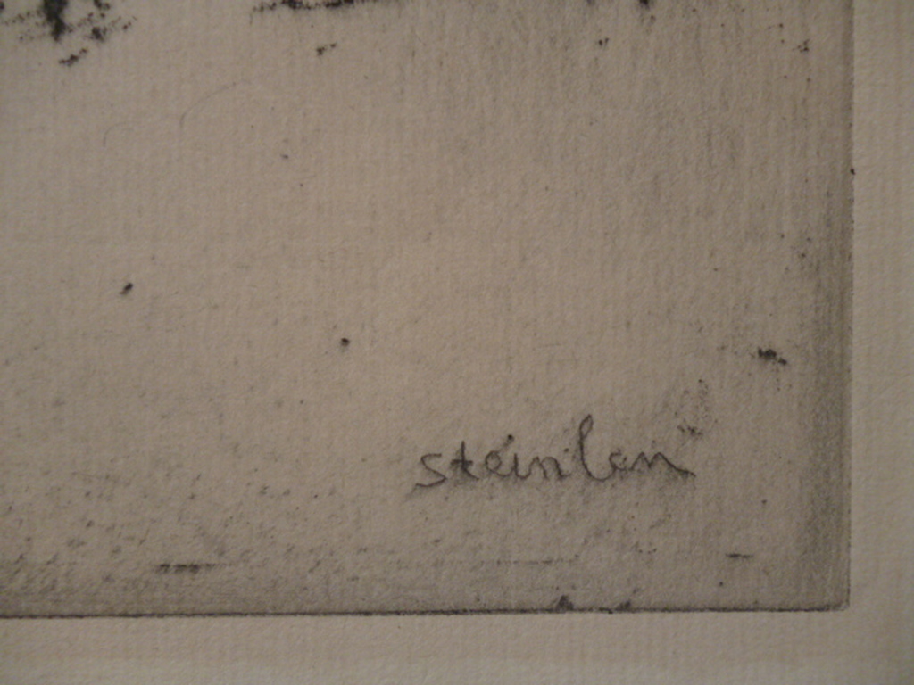 Th. A. Steinlen - vernis mou - La maison à l'entrée du village kopen? Bied vanaf 25!