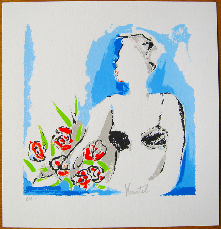 Mes Roses, zeefdruk kopen? Bied vanaf 20!