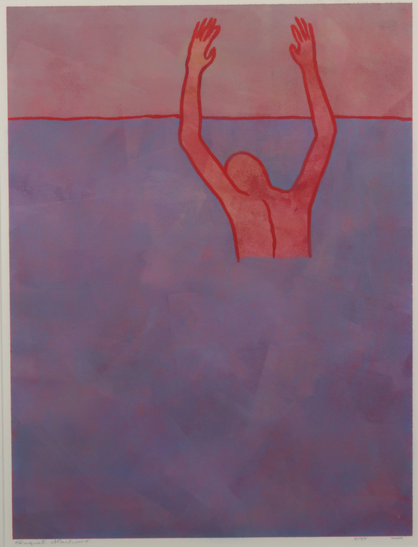 Raquel Maulwurf: Lino, Zwemmen - Ingelijst verkocht voor € 56!