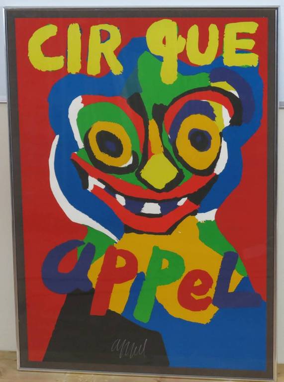 Karel Appel: Zeefdruk, Cirque - Ingelijst kopen? Bied vanaf 200!