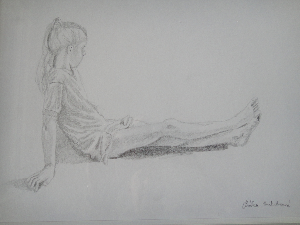 Russische school , tekening, zittend meisje  kopen? Bied vanaf 1!
