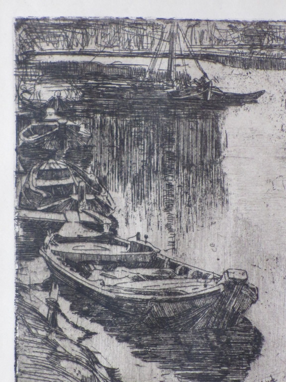 Pieter Dupont, Booten, Ets op zink 1895 kopen? Bied vanaf 85!