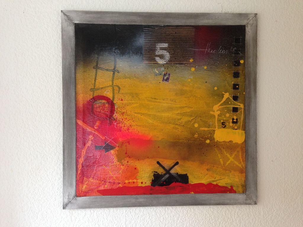 theo koster, gemengde techniek op linnen , seaside  kopen? Bied vanaf 175!