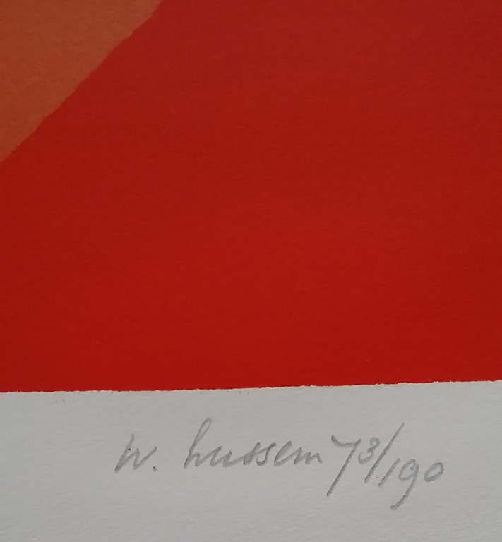 Willem Hussem - Originele zeefdruk op papier - zeer groot kunstwerk kopen? Bied vanaf 100!