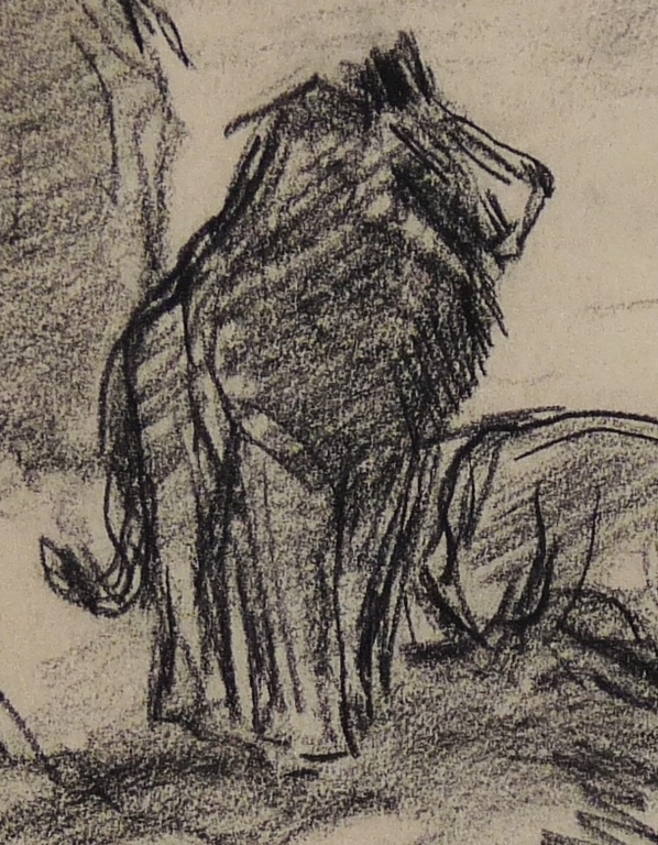 Jan van Essen, Tekening, Leeuw en leeuwin kopen? Bied vanaf 35!