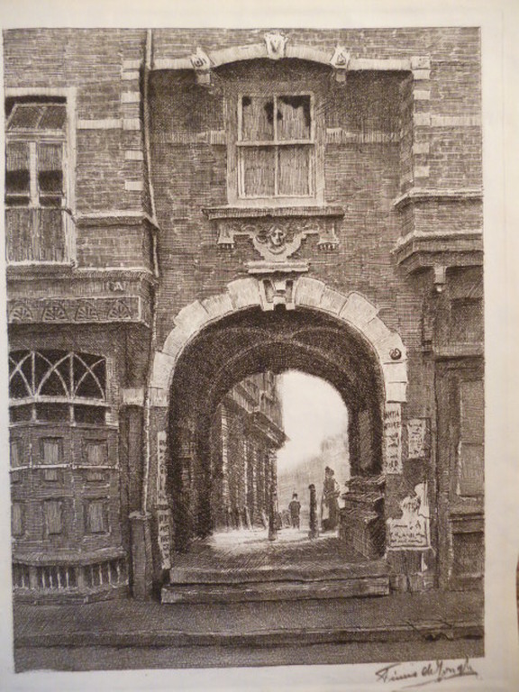 Tinus de Jongh - ets - Beurspoortje, Amsterdam kopen? Bied vanaf 30!