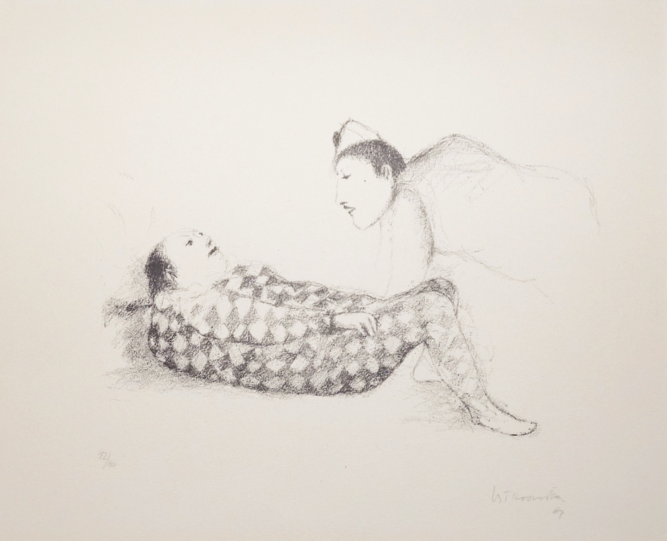 Metten Koornstra, Litho, Clowns verkocht voor € 40!