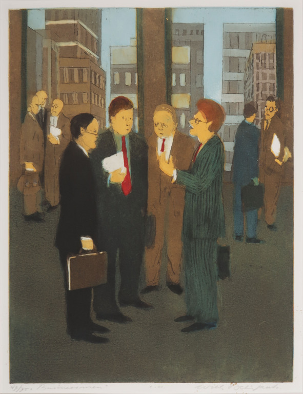 Willy Belinfante: Ets en Aquatint, Businessmen verkocht voor € 40!
