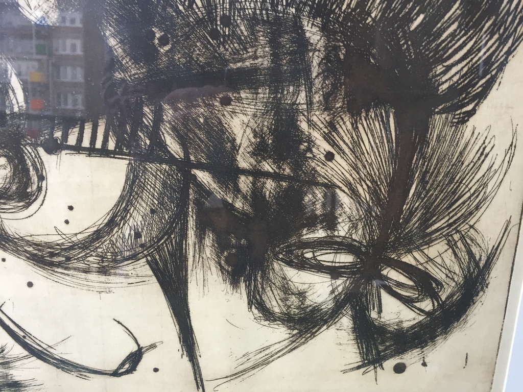 Renate van den Dool - Ets 1/15 (46 x 50,5 cm) 1988 - Dansende vogels kopen? Bied vanaf 1!