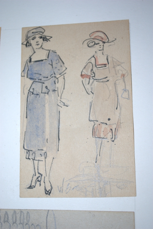 9 schetsen in potlood/pen/aquarel - allen met monogram - fraai ingelijst kopen? Bied vanaf 495!