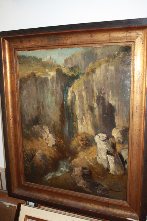 Theo Goedvriend 1879-1969 - BERGLANDSCHAP met WATERVAL kopen? Bied vanaf 100!