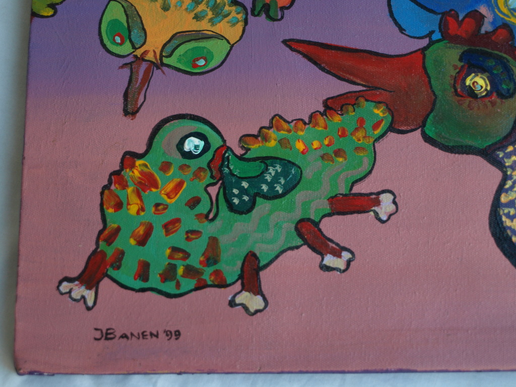 Jasper Banen : Olieverf op doek , Uit het water – gesigneerd – 1999  kopen? Bied vanaf 60!