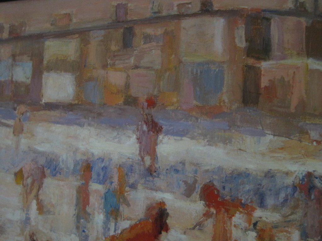 Oud olieverf op doek schilderij "IJspret" onduidelijk gesigneerd omstreeks 1950  kopen? Bied vanaf 1!