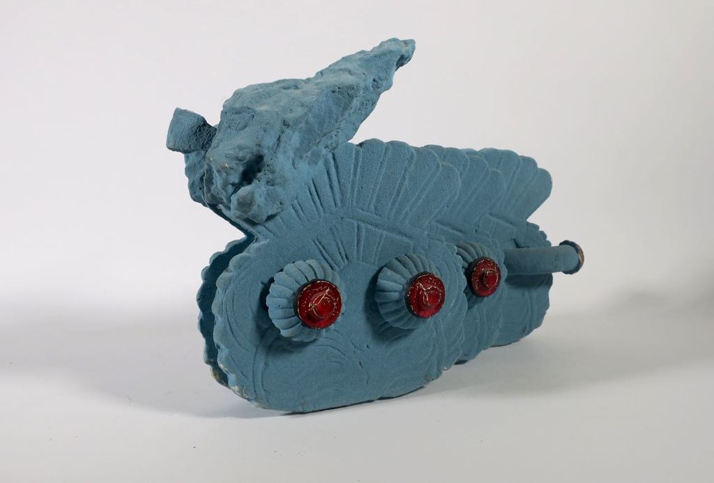 Daniel Levi: Keramiek, Kachel in blauw verkocht voor € 260!