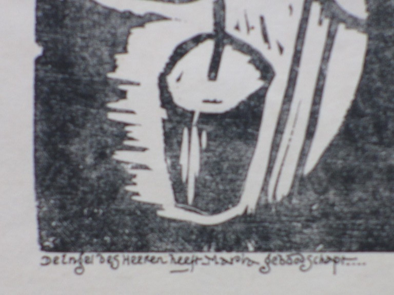 Joan Collette, De boodschap voor Maria, Houtsnede kopen? Bied vanaf 25!