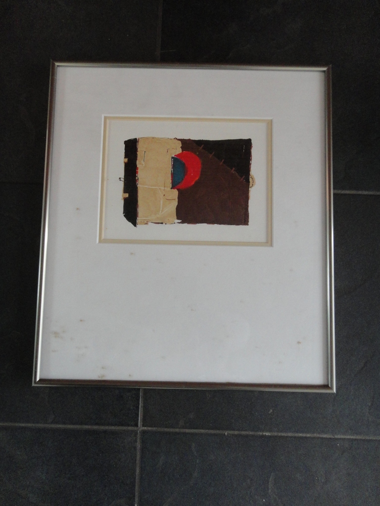 Onbekend, kleurenlitho, abstracte compositie kopen? Bied vanaf 1!