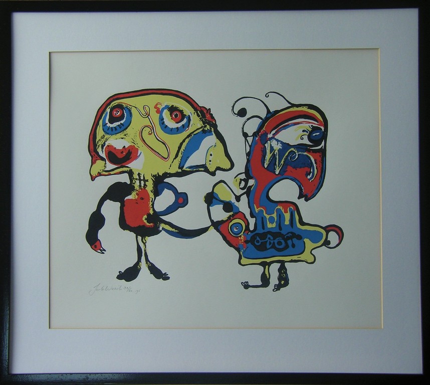 Jan te Wierik, grote zeefdruk gesigneerd, ZEER KLEINE OPLAGE!!! verkocht voor € 199!