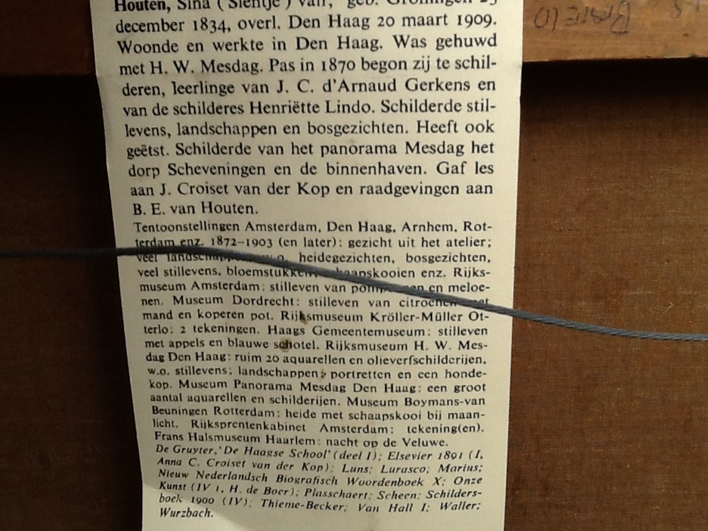 Sientje Mesdag van Houten, olieverf, doek. Schapen bij de kooi, Drenthe. de  kopen? Bied vanaf 1800!