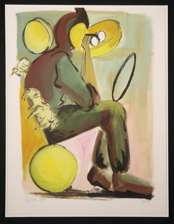 Anne Marie Spijker: Acryl op papier, Zonder titel kopen? Bied vanaf 20!