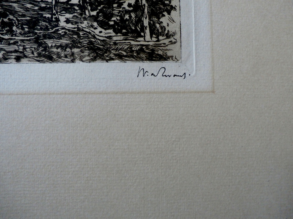 Willem de Zwart - ets: Houthakkers in het bos kopen? Bied vanaf 40!