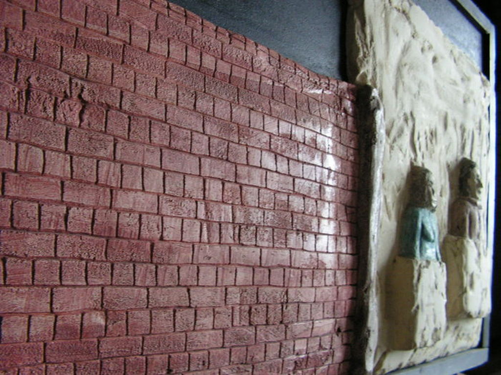 Peter Adrichem - gips/verf - Reliëf M/V kopen? Bied vanaf 45!