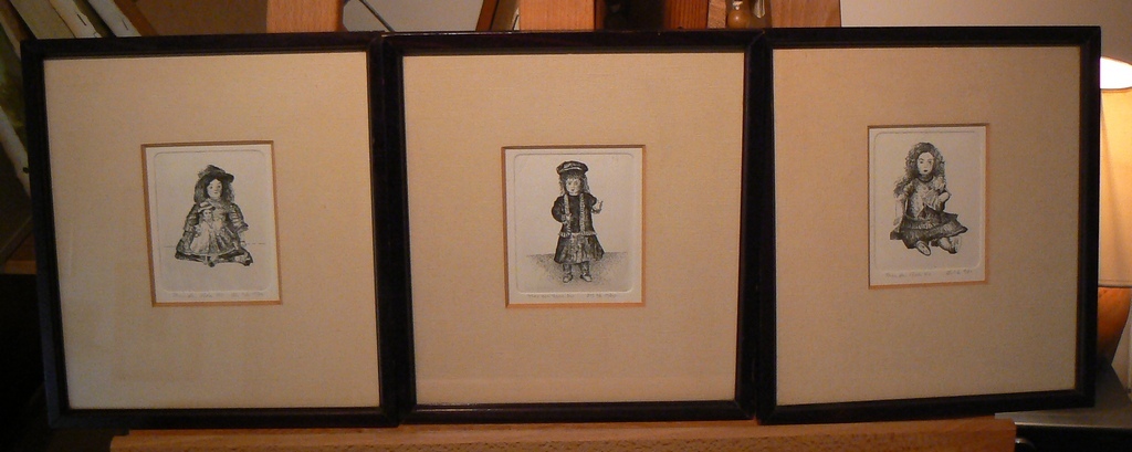 Theo den Boon (1941)  --  3 etsen  --  Poppen kopen? Bied vanaf 25!