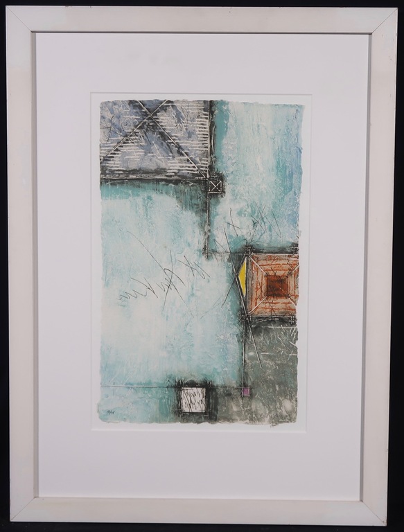 Bernard Remusat: Carborundum, Antipolis II - Ingelijst verkocht voor € 50!