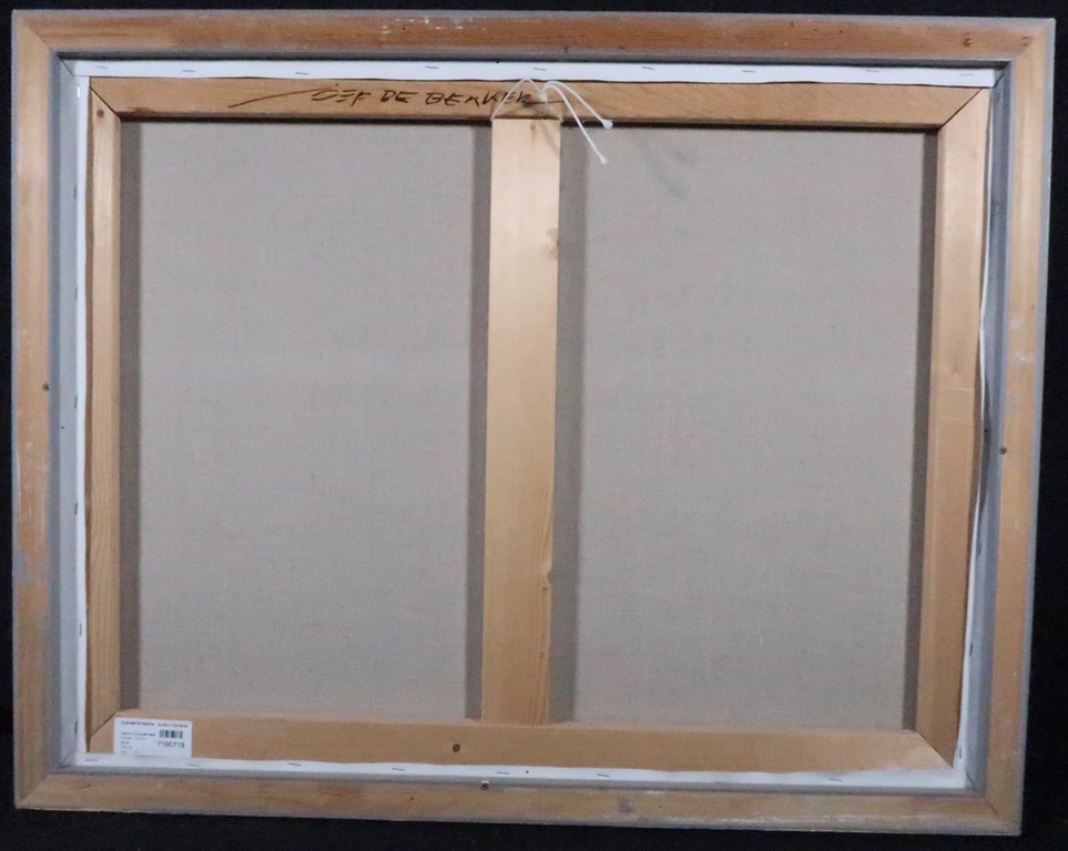 Joep de Bekker: Olieverf op doek, Z.T. Blauw - Ingelijst  kopen? Bied vanaf 350!