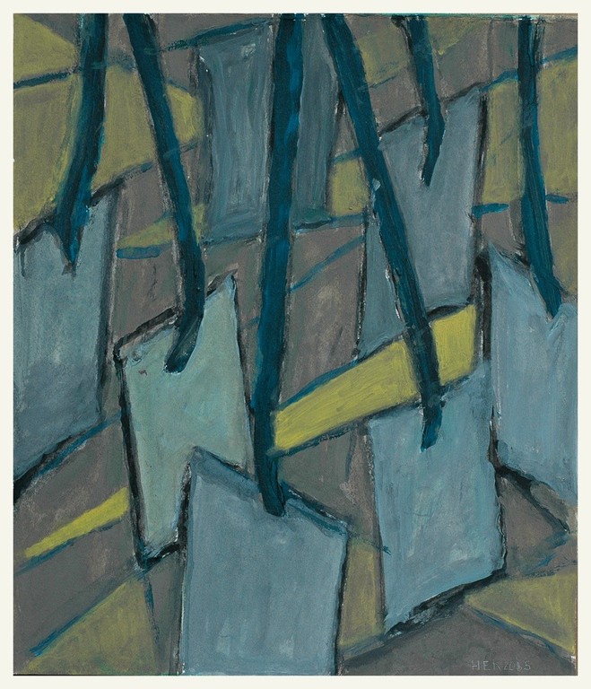 Hans Ebeling Koning, acrylverf op karton, spades kopen? Bied vanaf 50!