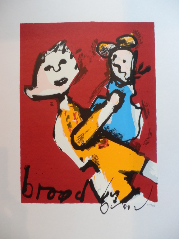 HERMAN BROOD GR Zeefdruk HANDGESIGNEERD MOEDER EN KIND kopen? Bied vanaf 160!