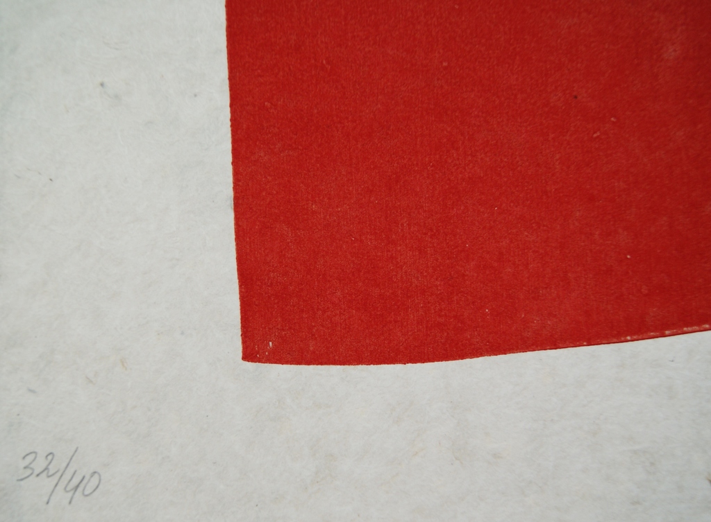 Klaas Gubbels houtdruk 'Rode kan met object' - 2003 kopen? Bied vanaf 385!