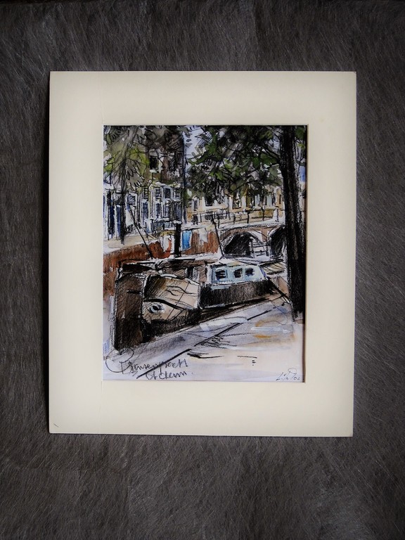 Louis v/d Pol impression. Aquarel "Amsterdam de Prinsengracht" ca. 1950 kopen? Bied vanaf 1!