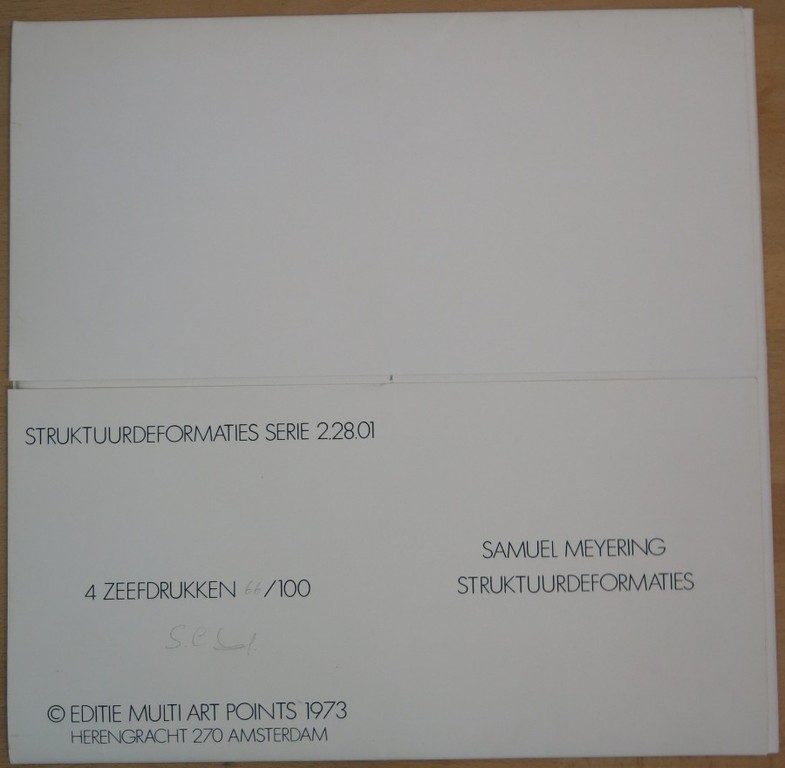 Samuel Meyering: 4 Zeefdrukken, Struktuurdeformaties kopen? Bied vanaf 100!