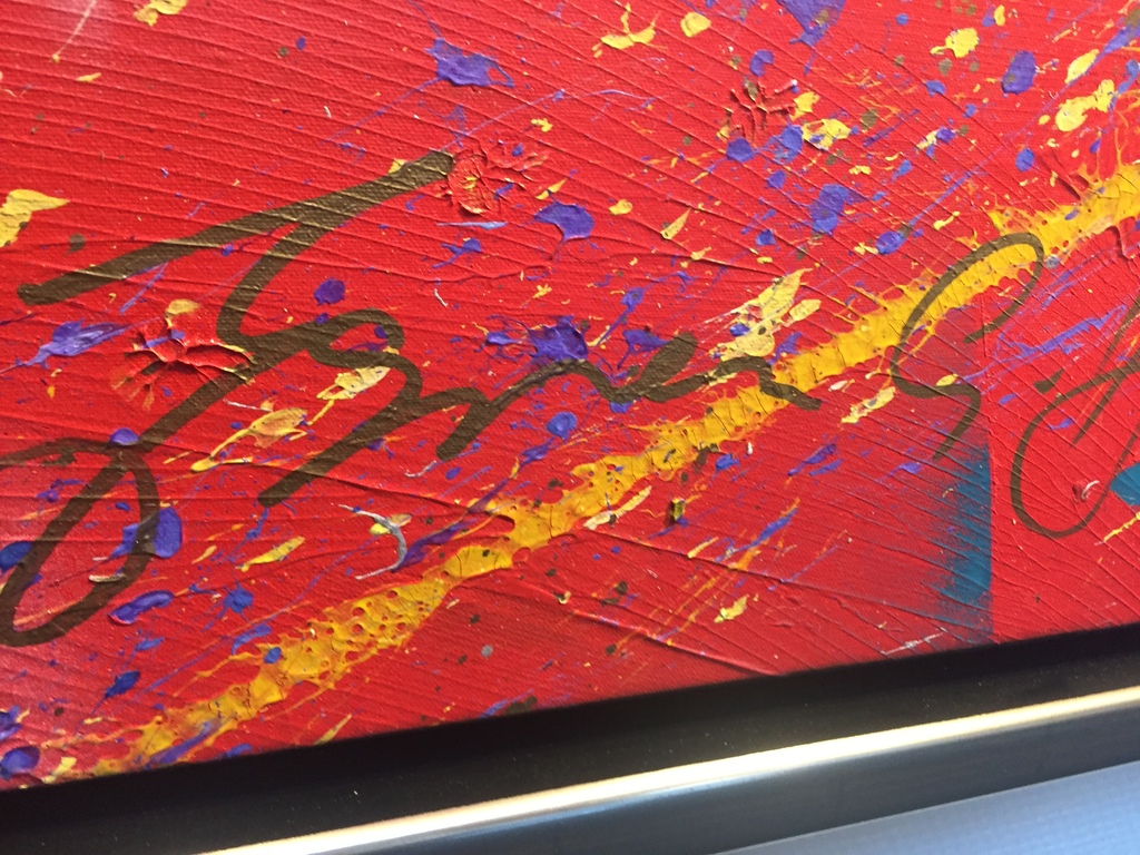 ESPEN GREGER HAGEN  vriend Herman Brood ) gemengde technieken op doek Titel:WANT kopen? Bied vanaf 199!