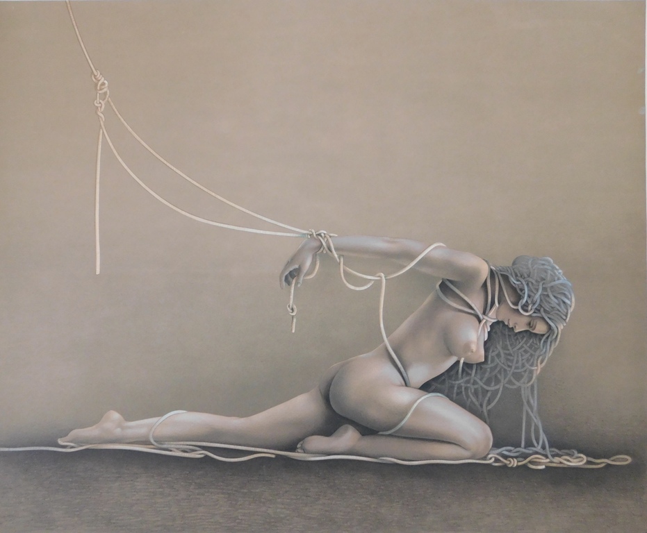 Jean-Paul Cleren - Kleurenlitho - La Femme Attachée kopen? Bied vanaf 45!