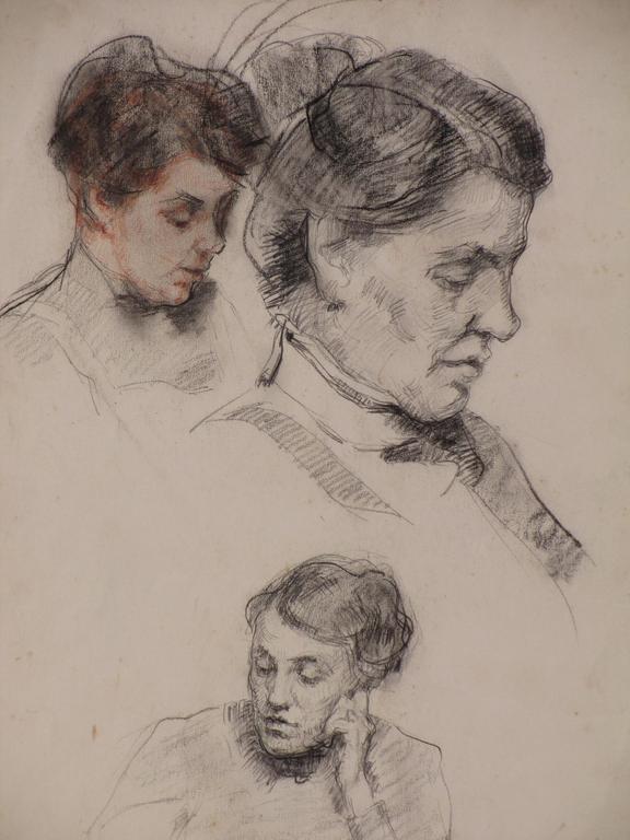 Willem Vaarzon Morel, Damesportretten, Tekening kopen? Bied vanaf 100!