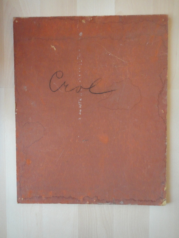 Johannes Baptista Crol, olieverf op board, 'zicht op tuin'. kopen? Bied vanaf 1!