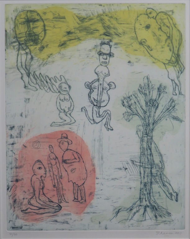 Hannie Ramaer: Ets, Zonder titel -Ingelijst kopen? Bied vanaf 20!