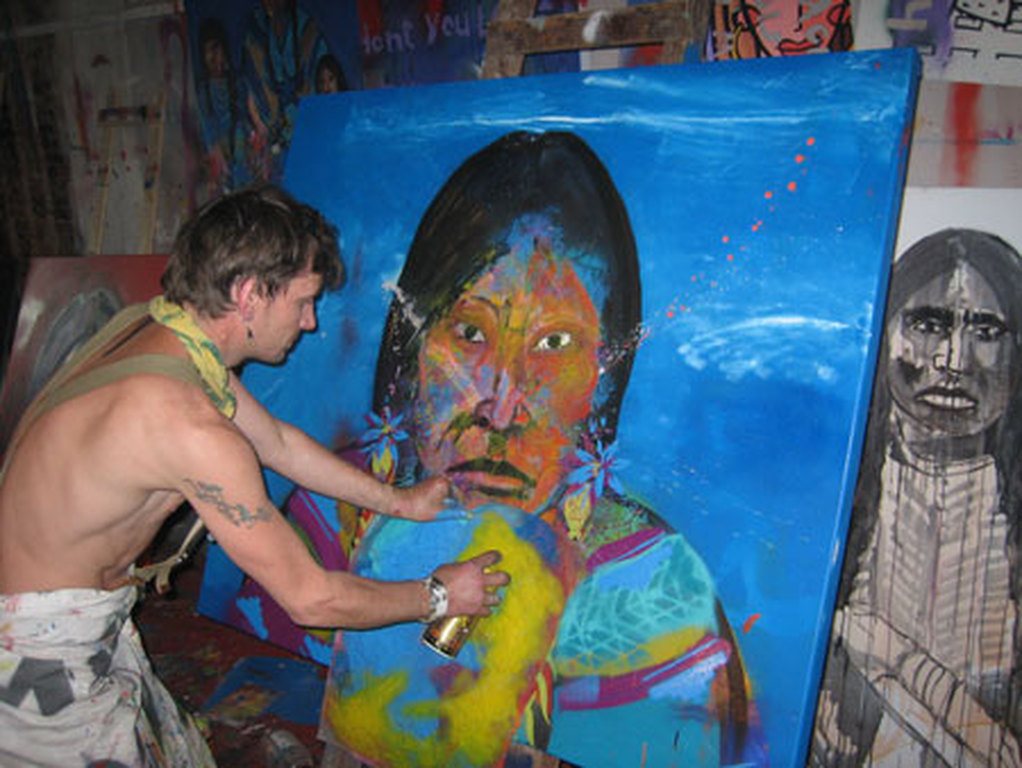 Espen Greger Hagen, acryl op linnen, Hellfire kopen? Bied vanaf 750!