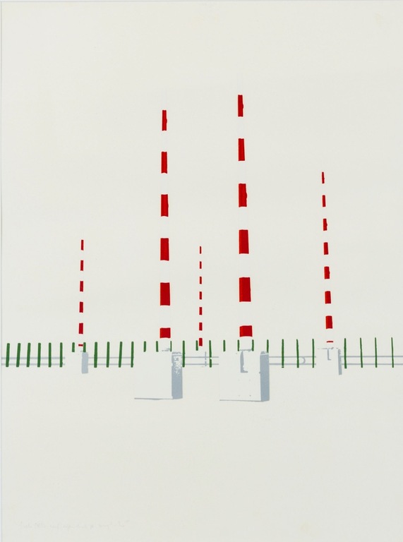 Ineke Calis: Zeefdruk, Brug I - Ingelijst kopen? Bied vanaf 20!