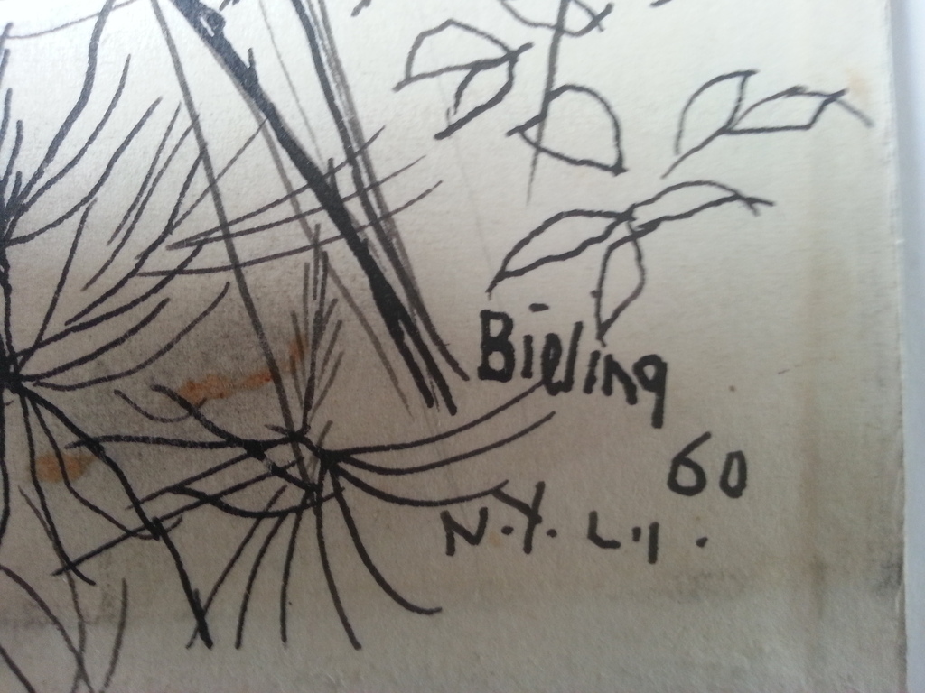 Herman Bieling - Inkt op karton - 1960 kopen? Bied vanaf 50!