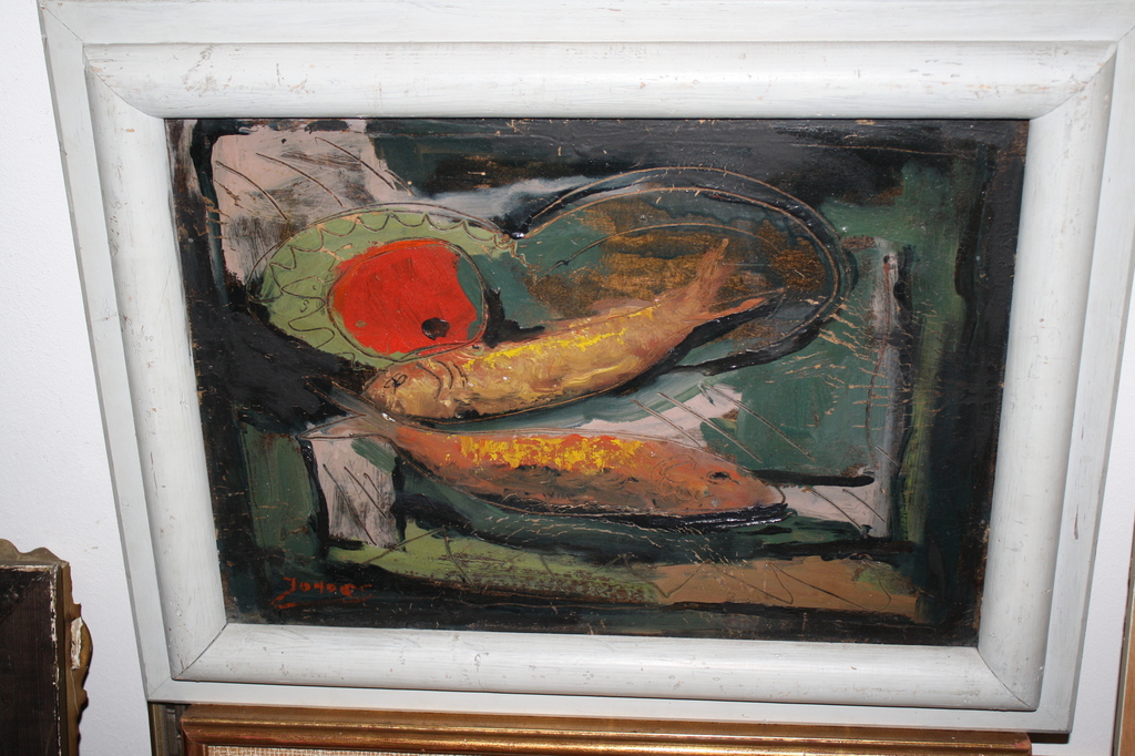 Jan Jonges - EXPRESSIONISTISCH VIS STILLEVEN verkocht voor € 72!