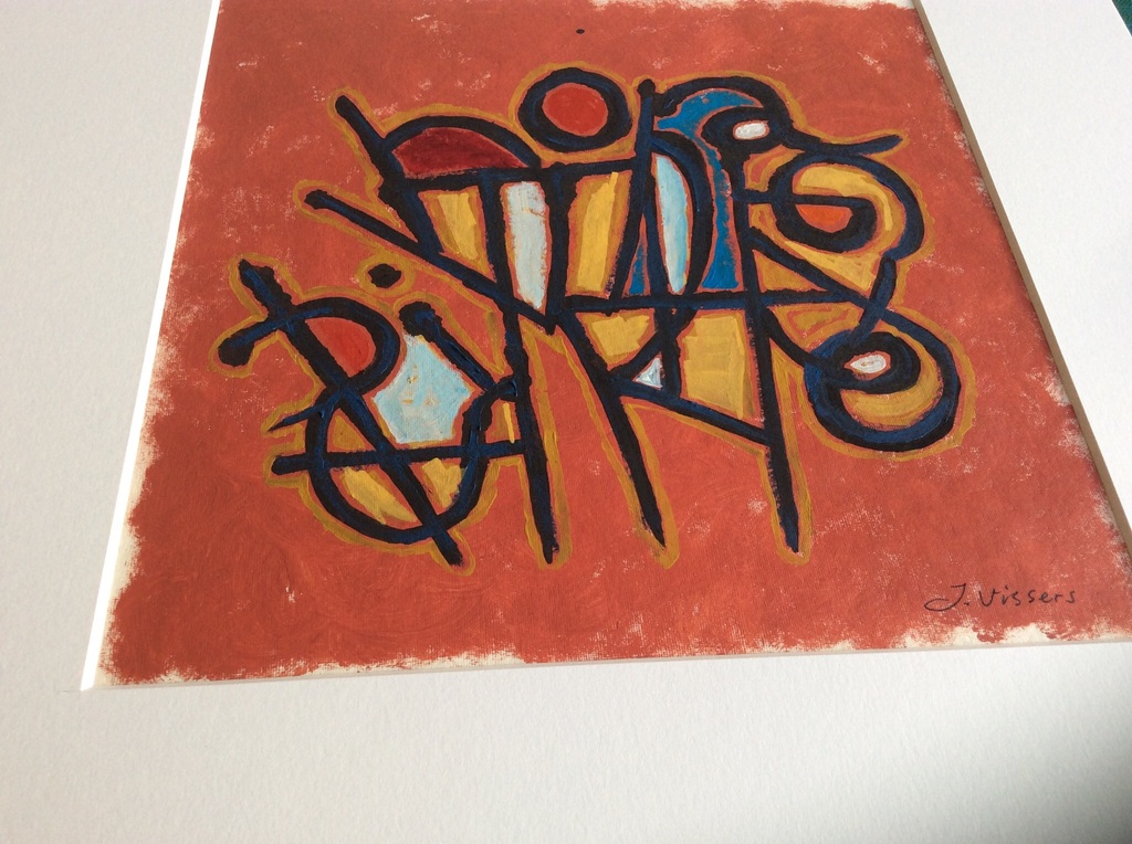 Jack Vissers, acryl op papier kopen? Bied vanaf 1!