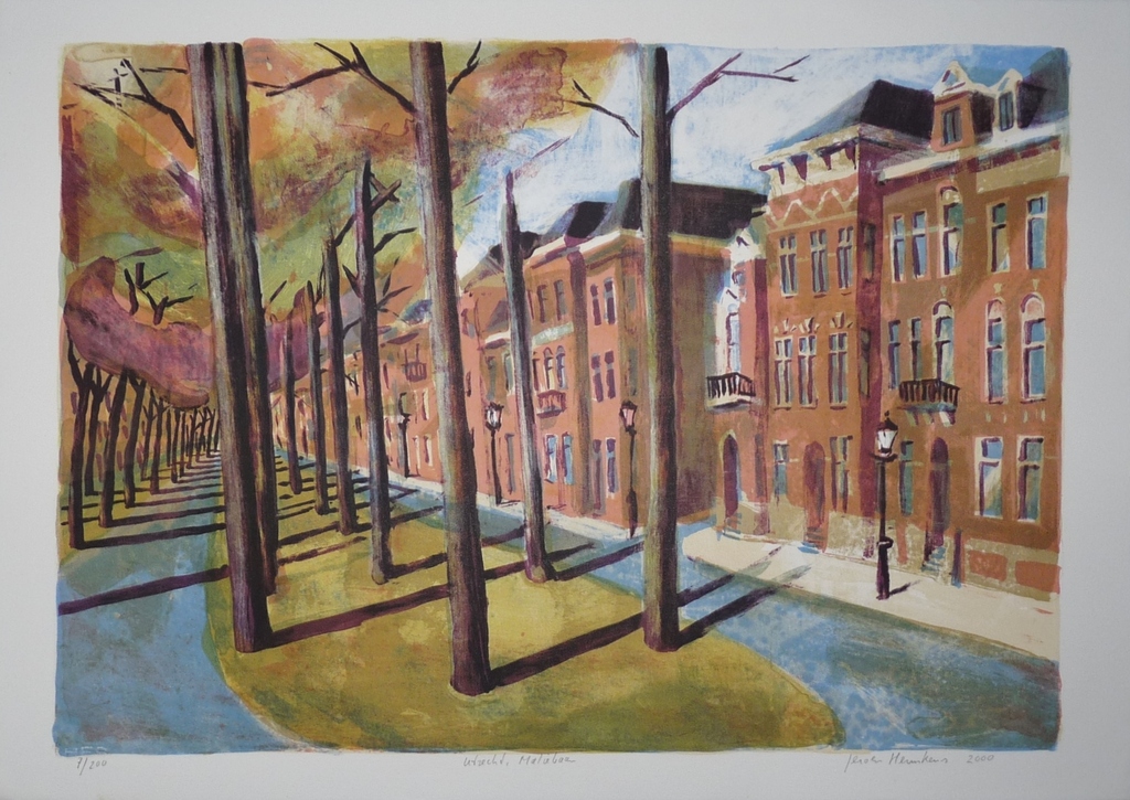 Jeroen Hermkens: Kleurenlitho, Maliebaan Utrecht kopen? Bied vanaf 150!
