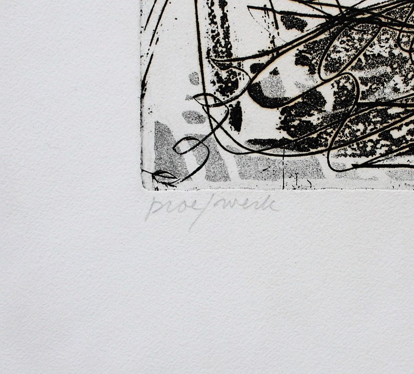 Ernst Vijlbrief (1934-2010): ets, abstracte compositie, 1963 kopen? Bied vanaf 1!