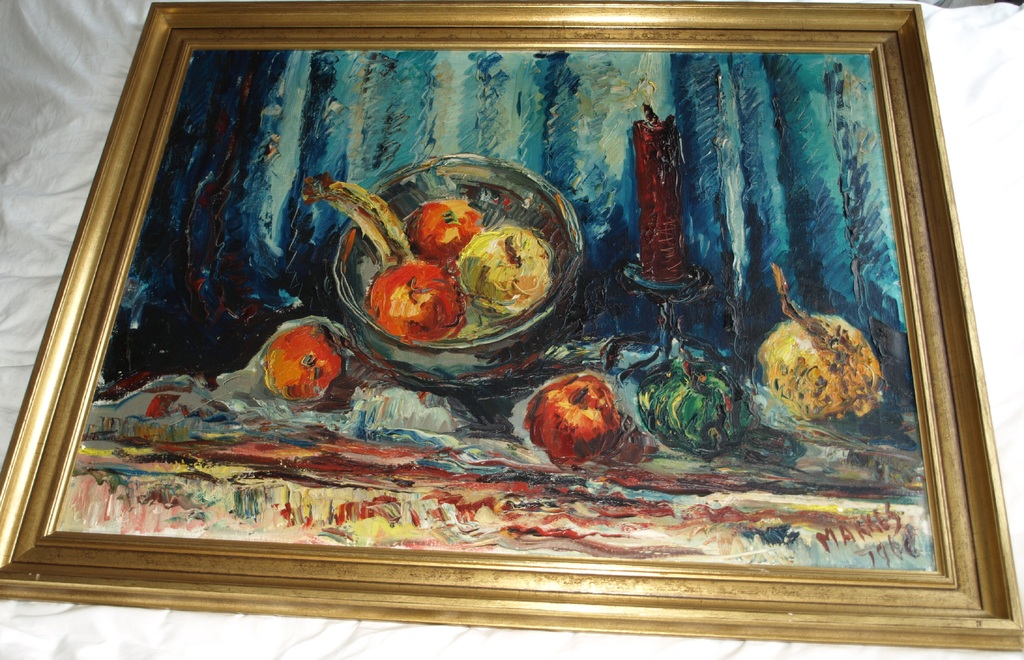 Jan Makkes : olieverf op doek – Stilleven – Gesigneerd & ingelijst – 1968 kopen? Bied vanaf 1!