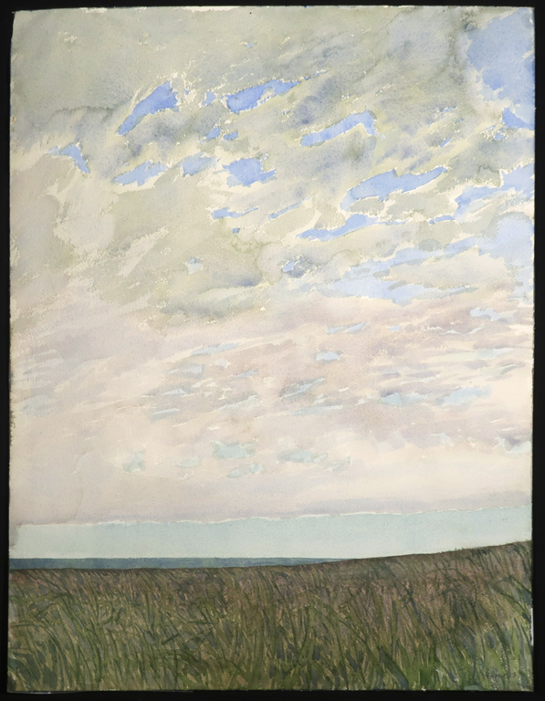 Hans Nahuijs: Aquarel, Landschap kopen? Bied vanaf 35!