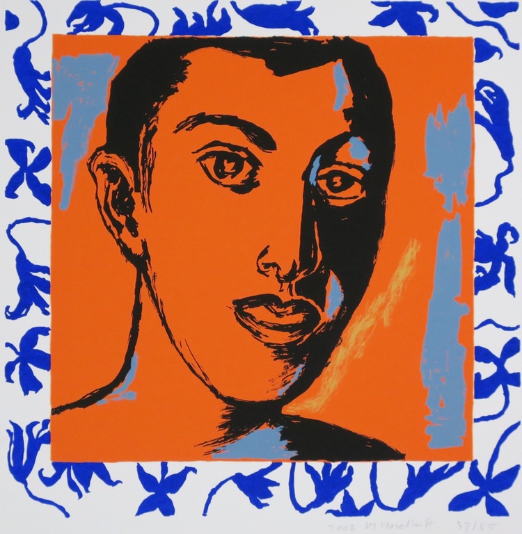 Marianne Haselhoff: Zeefdruk, Z.T. (oranje hoofd) kopen? Bied vanaf 1!