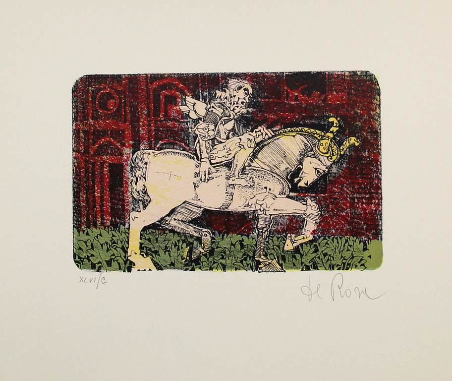 Raffaele de Rosa. -De Krijger te paard- Lithografie-Handgesigneerd. kopen? Bied vanaf 39!